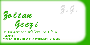 zoltan geczi business card